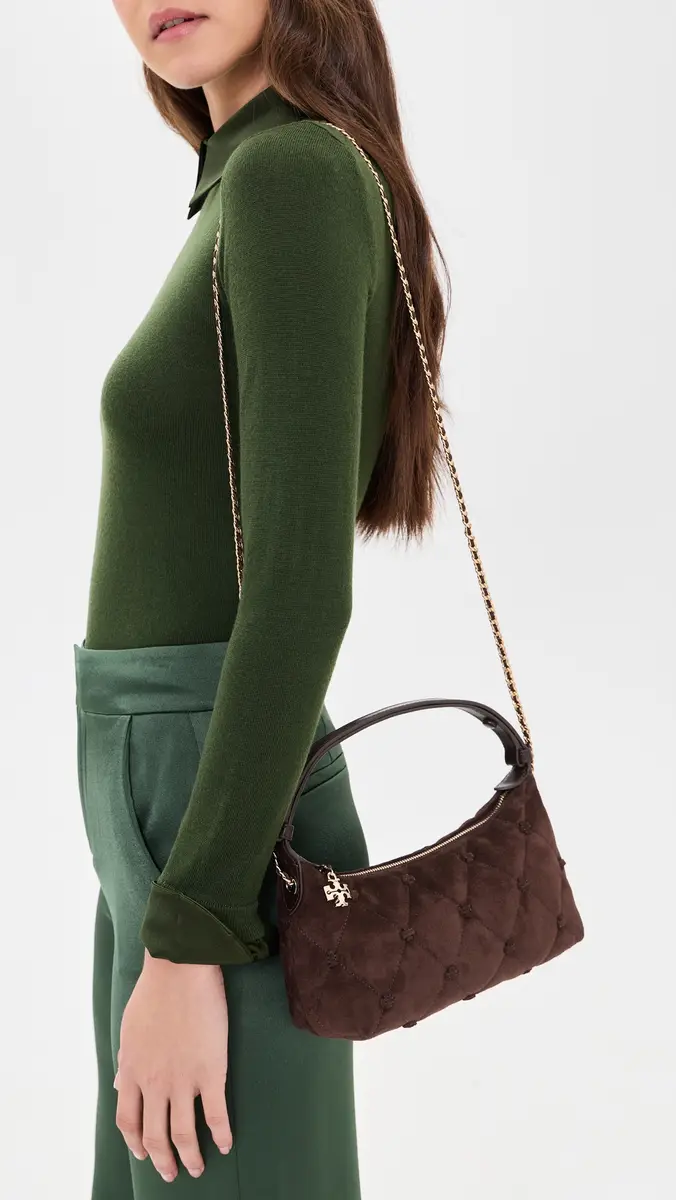 Tory Burch Bunny Knot Suede Shoulder Bag | Thumbnail 3