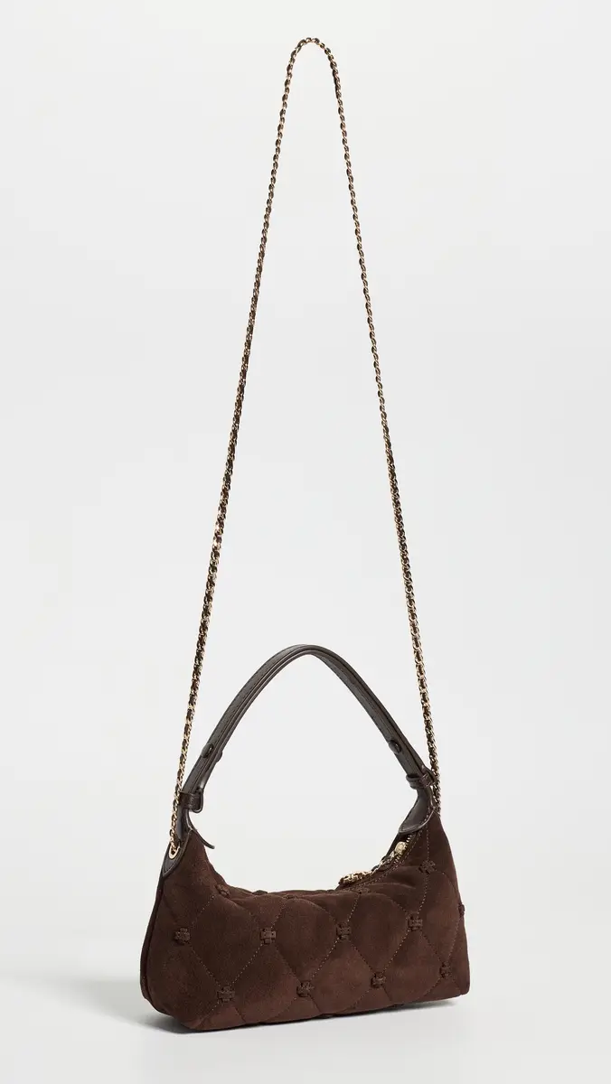 Tory Burch Bunny Knot Suede Shoulder Bag | Thumbnail 4