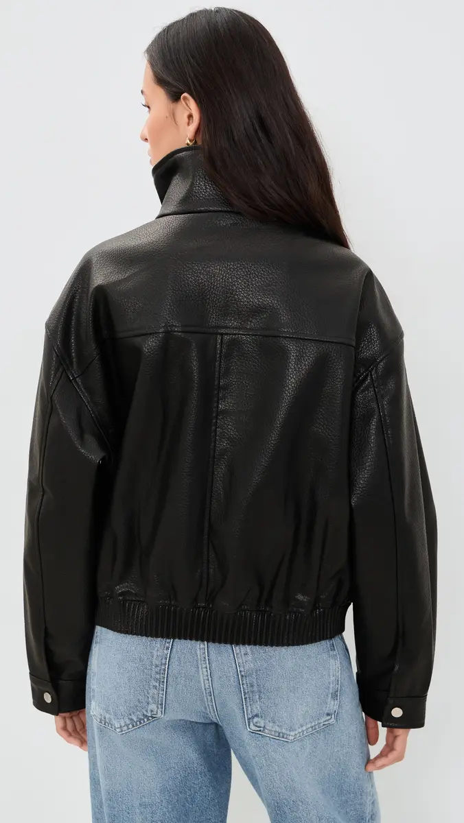 GOOD AMERICAN The Better Than Leather Faux Leather Jacket | Thumbnail 3