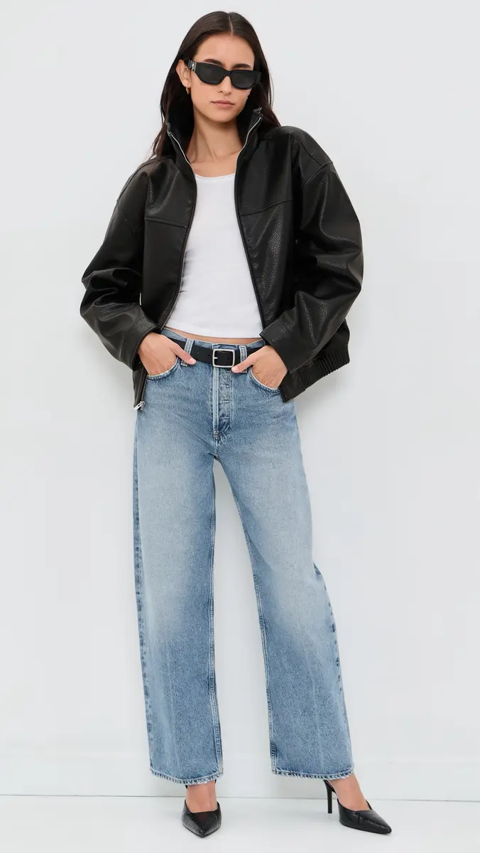 GOOD AMERICAN The Better Than Leather Faux Leather Jacket | Thumbnail 5