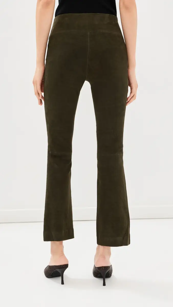 Sprwmn Lambskin Suede Ankle Flare Pants | Thumbnail 3 Sprwmn Lambskin Suede Ankle Flare Pants | Thumbnail 3