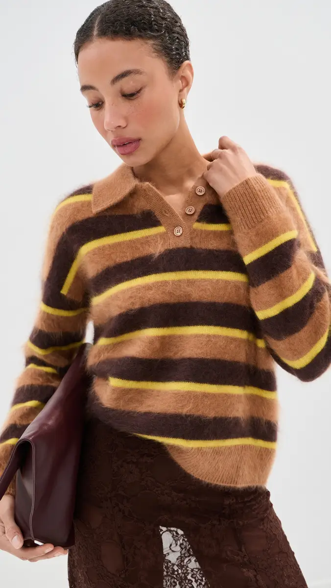 LE BOP Kellie Polo Cashmere Sweater | Thumbnail 2