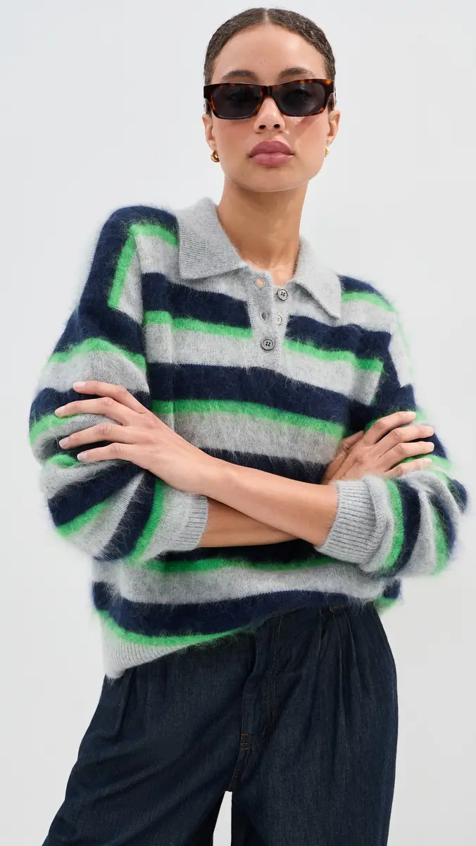 LE BOP Kellie Polo Cashmere Sweater | Thumbnail 2 LE BOP Kellie Polo Cashmere Sweater | Thumbnail 2