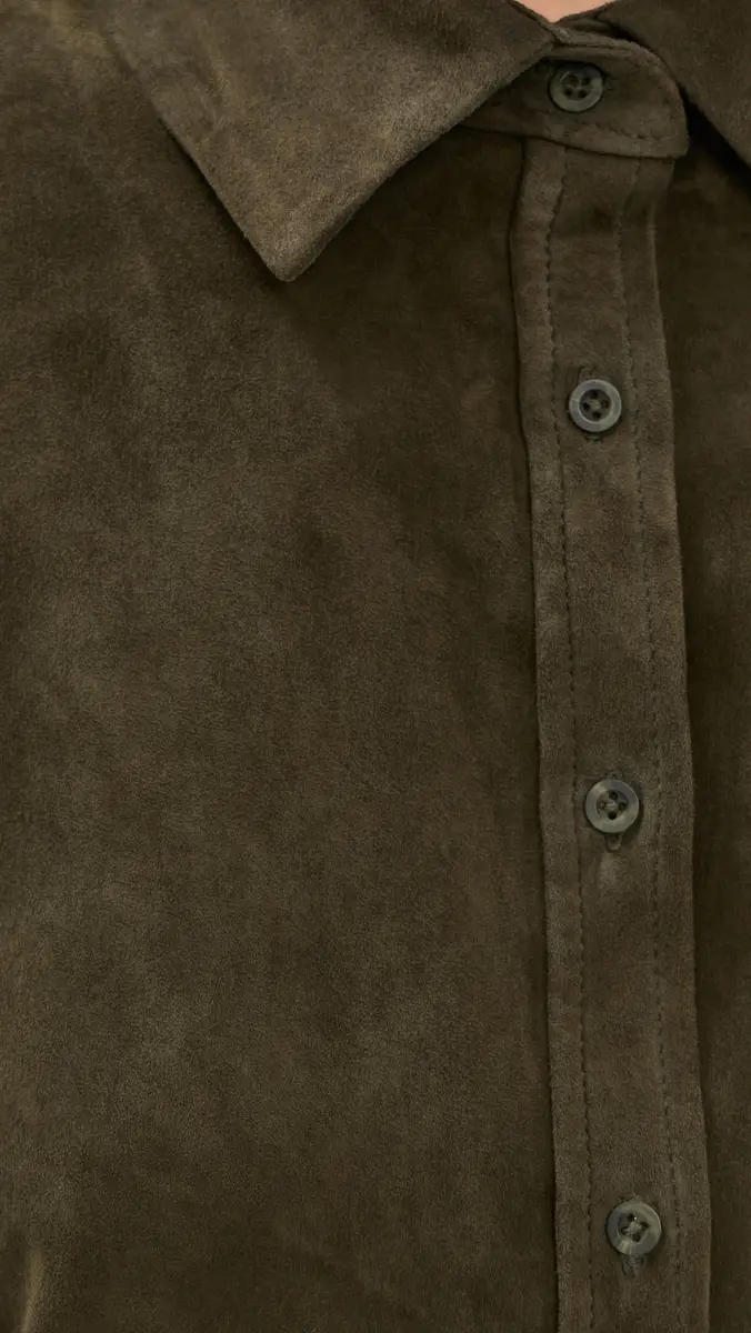 Sprwmn Fonda Lambskin Suede Button Down Shirt | Thumbnail 6 Sprwmn Fonda Lambskin Suede Button Down Shirt | Thumbnail 6
