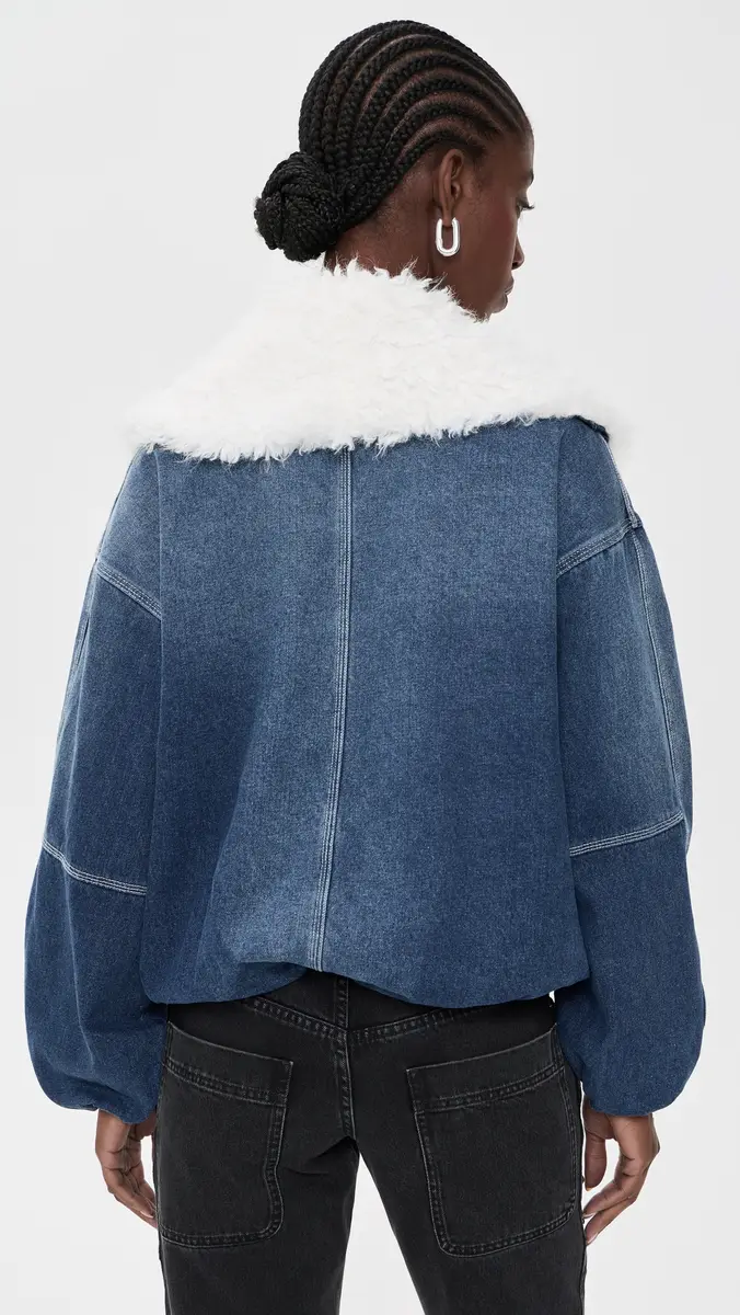 Moon River Shearing Denim Jacket | Thumbnail 3 Moon River Shearing Denim Jacket | Thumbnail 3
