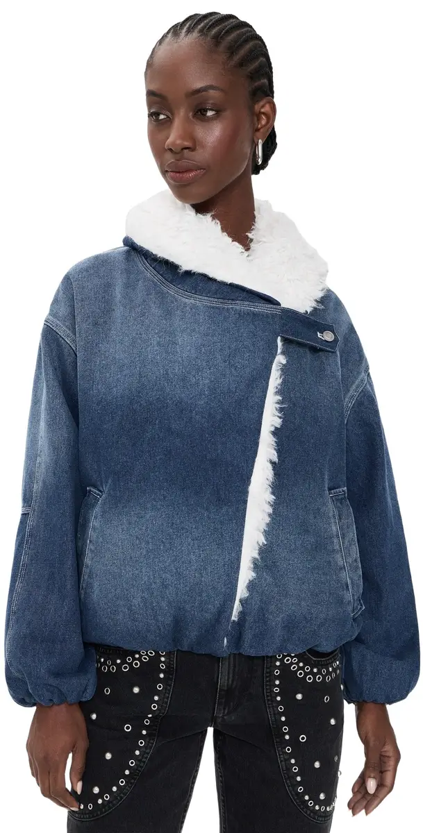 Moon River Shearing Denim Jacket