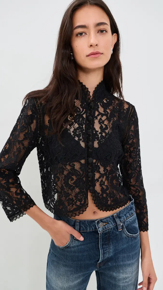 Frame The Lace Salon Top | Thumbnail 2