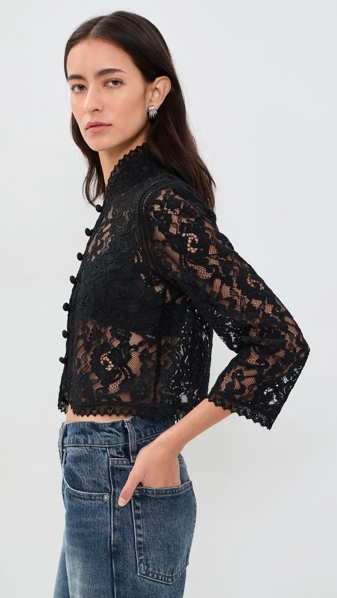 Frame The Lace Salon Top | Thumbnail 4