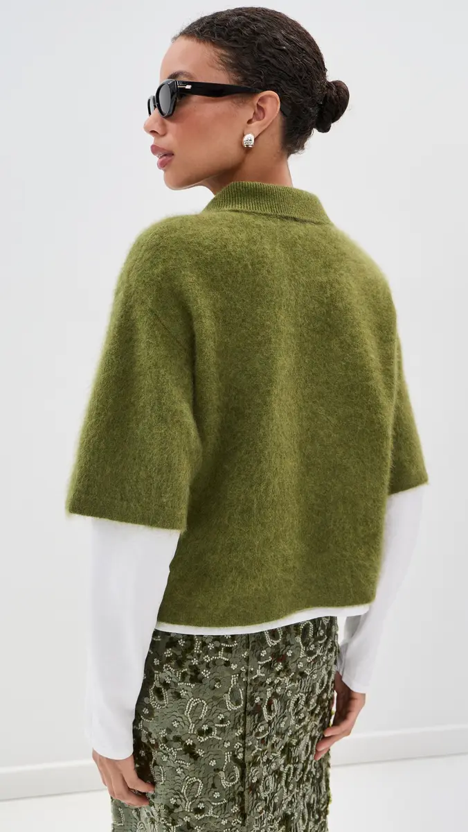 LE BOP Callie Brushed Wool Polo Sweater | Thumbnail 4