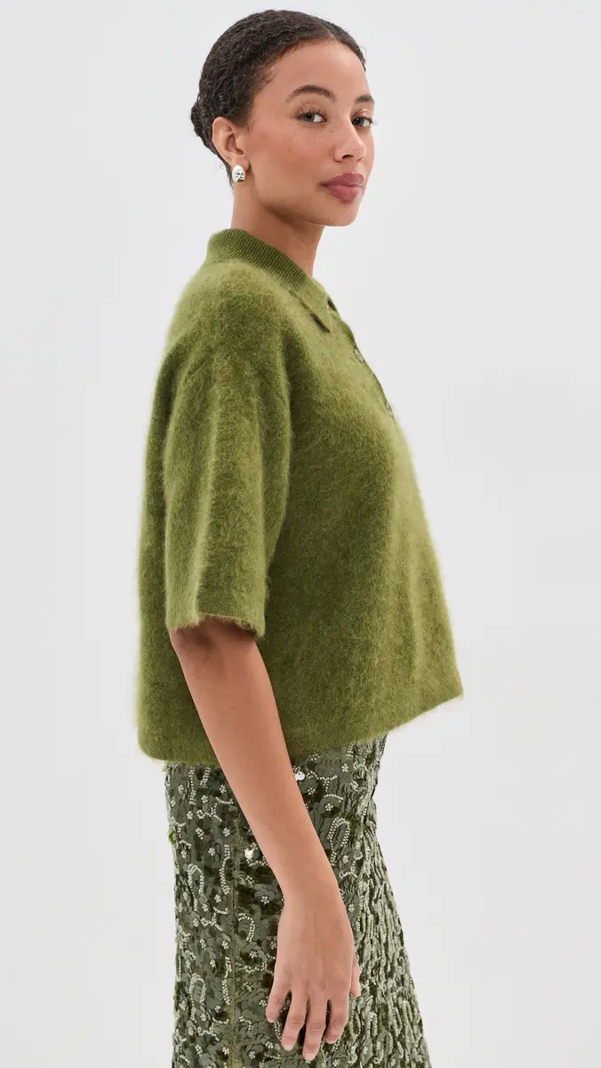 LE BOP Callie Brushed Wool Polo Sweater | Thumbnail 5