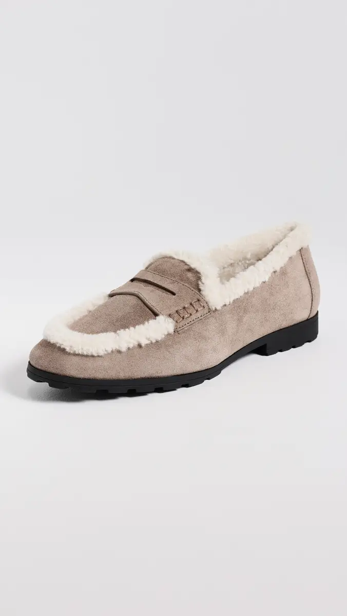Veronica Beard Penny Lug Shearling Loafers | Thumbnail 2