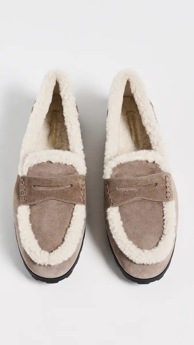 Veronica Beard Penny Lug Shearling Loafers | Thumbnail 5