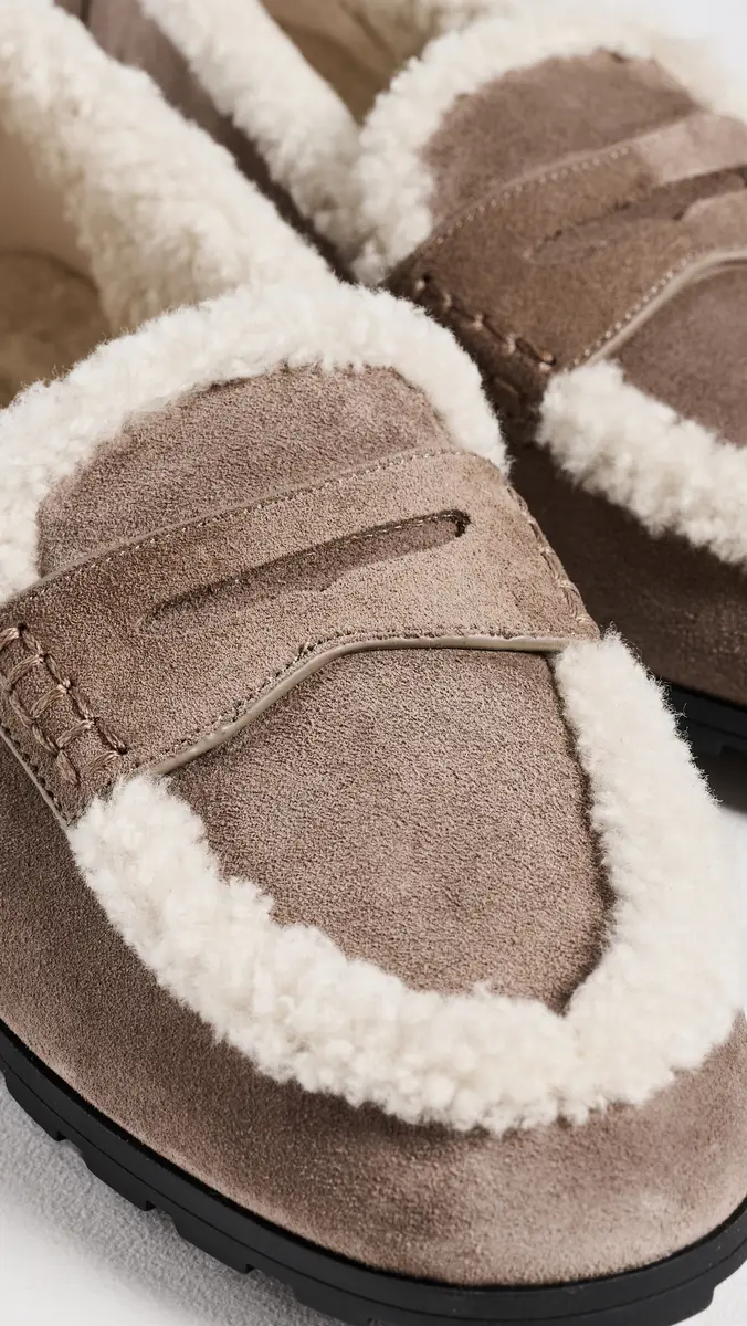 Veronica Beard Penny Lug Shearling Loafers | Thumbnail 6