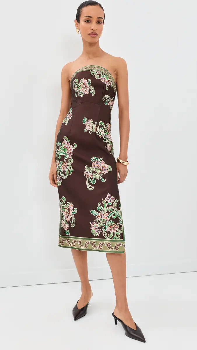 ALÉMAIS Josie Bodice Midi Dress | Thumbnail 2