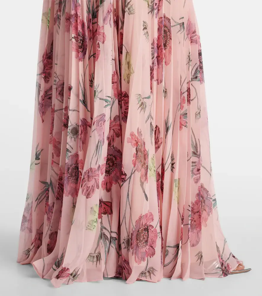Erdem Floral pleated voile gown | Thumbnail 2 Erdem Floral pleated voile gown | Thumbnail 2