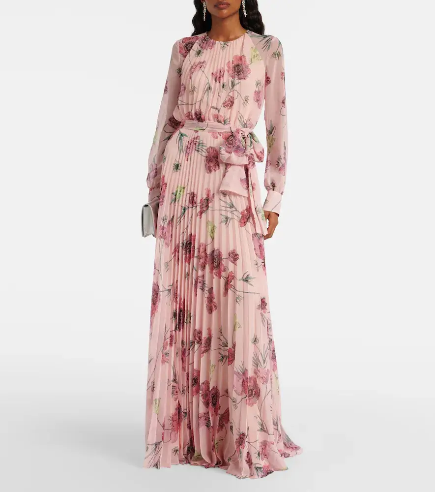 Erdem Floral pleated voile gown | Thumbnail 4 Erdem Floral pleated voile gown | Thumbnail 4
