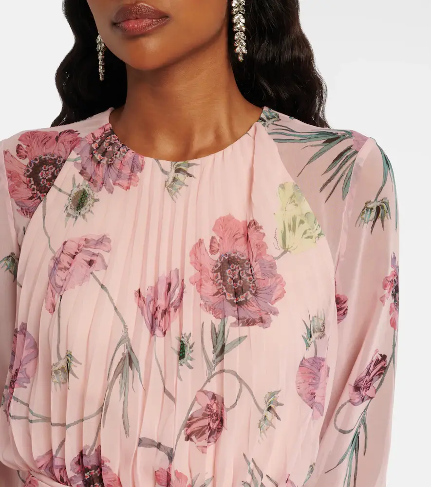 Erdem Floral pleated voile gown | Thumbnail 5 Erdem Floral pleated voile gown | Thumbnail 5