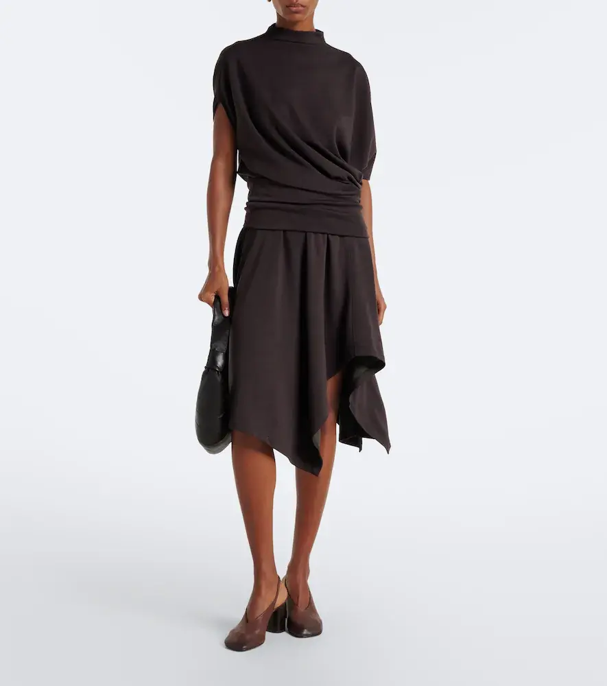 Lemaire Gathered wool-blend dress | Thumbnail 3 Lemaire Gathered wool-blend dress | Thumbnail 3