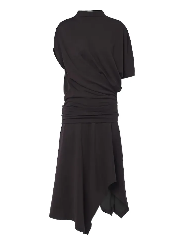 Lemaire Gathered wool-blend dress
