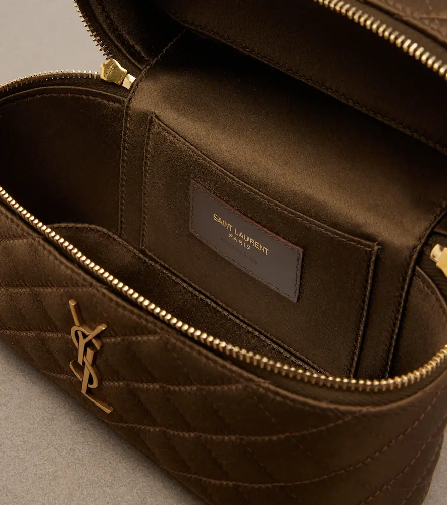 Saint Laurent Gaby Mini quilted satin vanity bag | Thumbnail 4 Saint Laurent Gaby Mini quilted satin vanity bag | Thumbnail 4