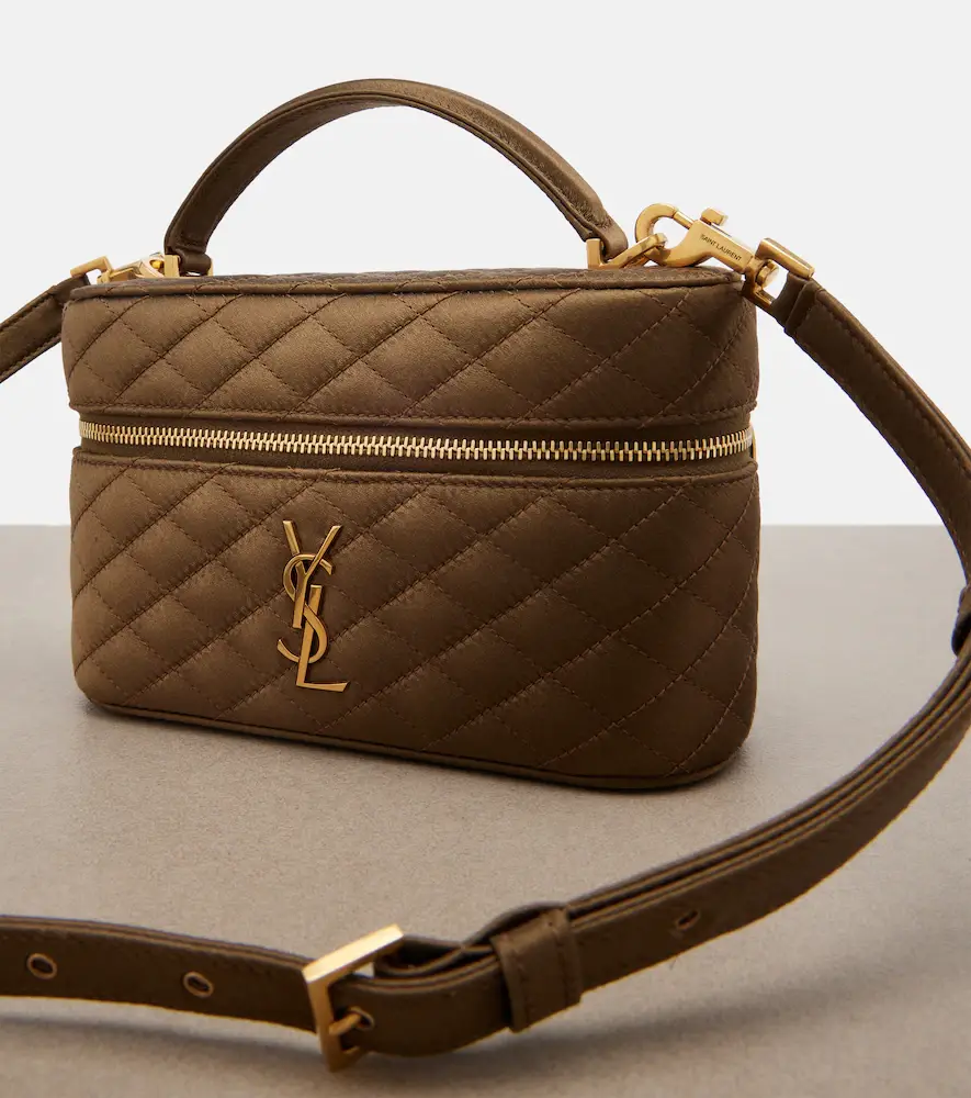 Saint Laurent Gaby Mini quilted satin vanity bag | Thumbnail 5 Saint Laurent Gaby Mini quilted satin vanity bag | Thumbnail 5