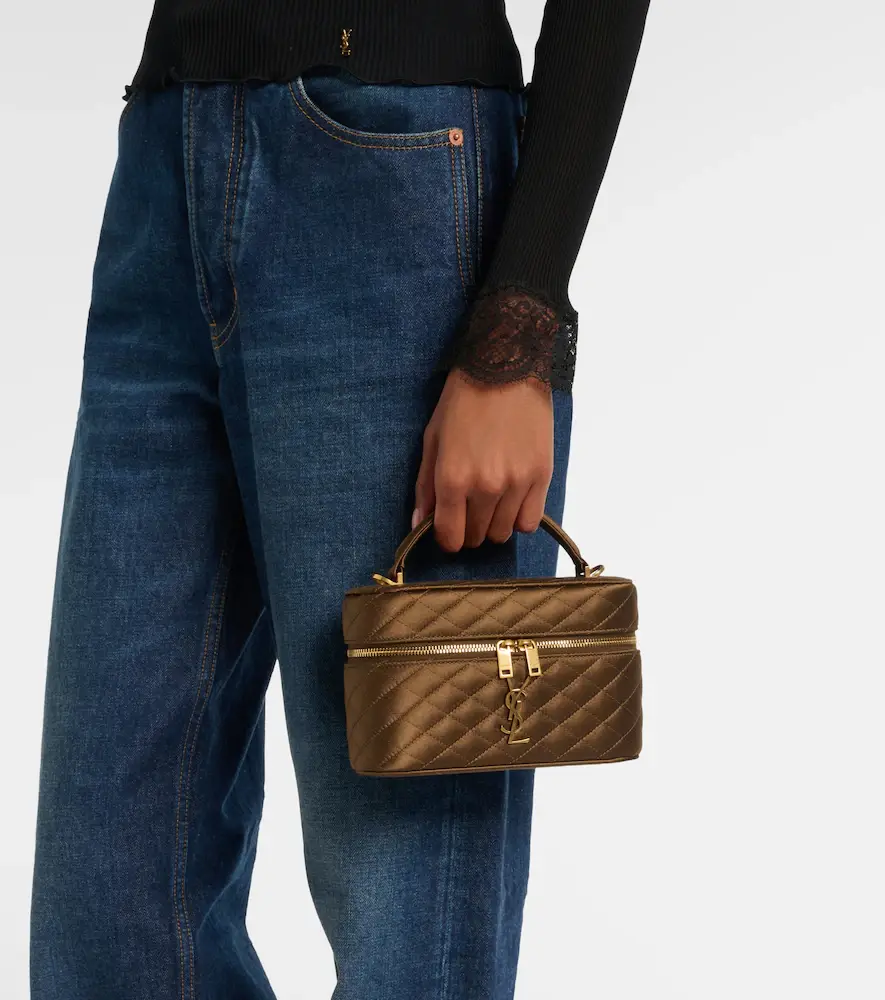 Saint Laurent Gaby Mini quilted satin vanity bag | Thumbnail 7 Saint Laurent Gaby Mini quilted satin vanity bag | Thumbnail 7