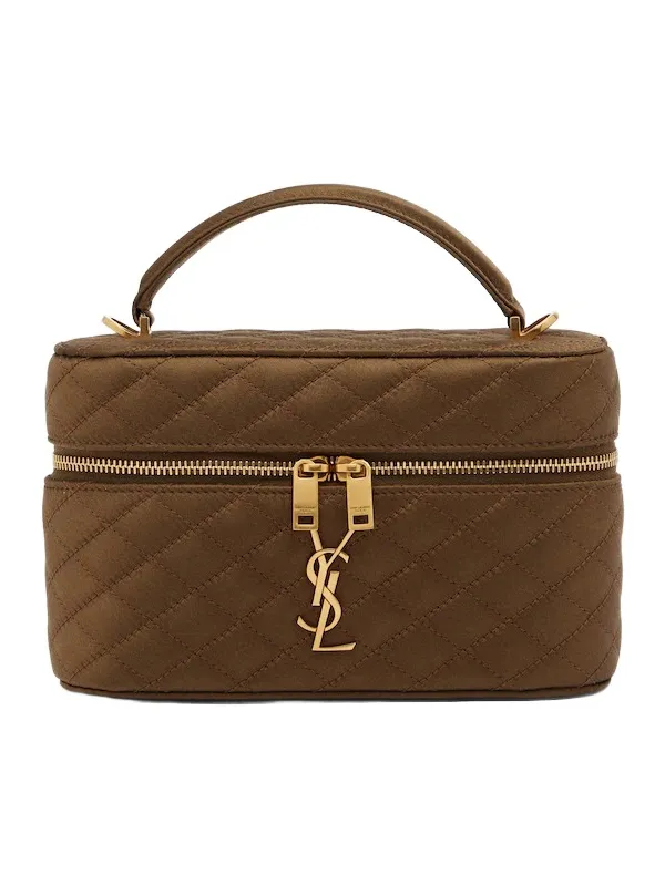 Saint Laurent Gaby Mini quilted satin vanity bag