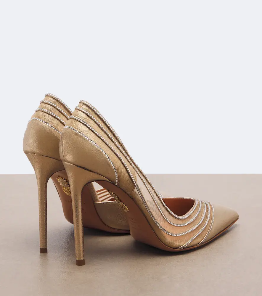 Aquazzura Dream Girl embellished leather pumps | Thumbnail 4