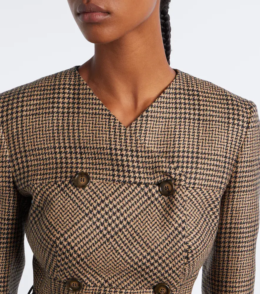 Emilia Wickstead Gilliane houndstooth wool-blend blazer dress | Thumbnail 3