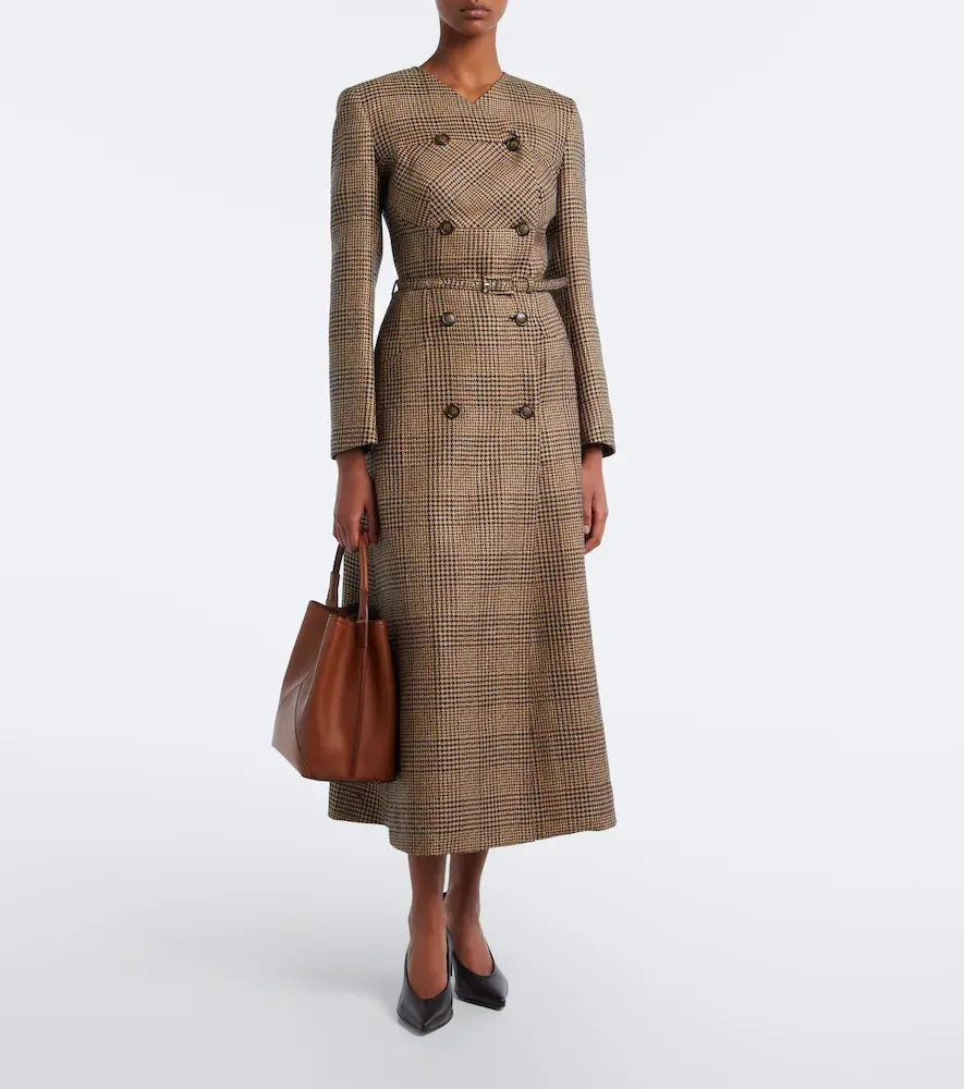 Emilia Wickstead Gilliane houndstooth wool-blend blazer dress | Thumbnail 4