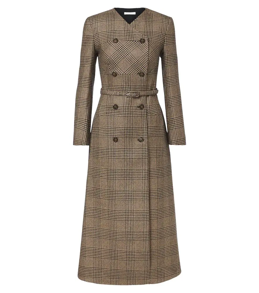 Emilia Wickstead Gilliane houndstooth wool-blend blazer dress
