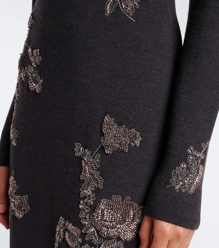 Oscar de la Renta Beaded wool-blend sweater dress | Thumbnail 4 Oscar de la Renta Beaded wool-blend sweater dress | Thumbnail 4
