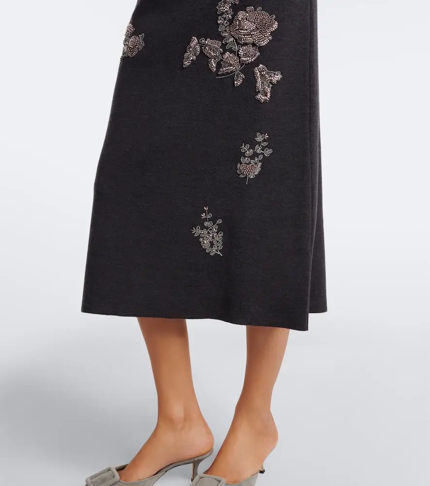 Oscar de la Renta Beaded wool-blend sweater dress | Thumbnail 5 Oscar de la Renta Beaded wool-blend sweater dress | Thumbnail 5