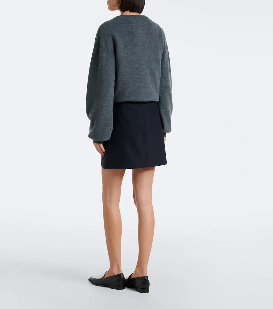 Plan C Embellished wool-blend gabardine miniskirt | Thumbnail 4 Plan C Embellished wool-blend gabardine miniskirt | Thumbnail 4