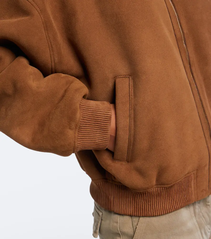 Acne Studios Shearling-lined suede bomber jacket | Thumbnail 3