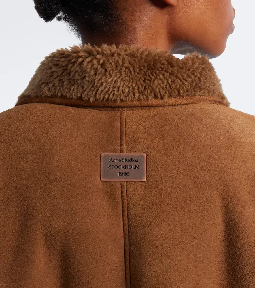 Acne Studios Shearling-lined suede bomber jacket | Thumbnail 5