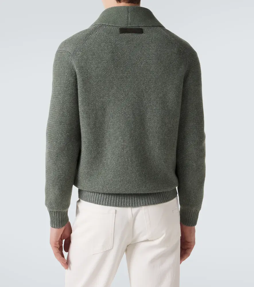 Zegna Waffle-knit cashmere and wool cardigan | Thumbnail 6 Zegna Waffle-knit cashmere and wool cardigan | Thumbnail 6