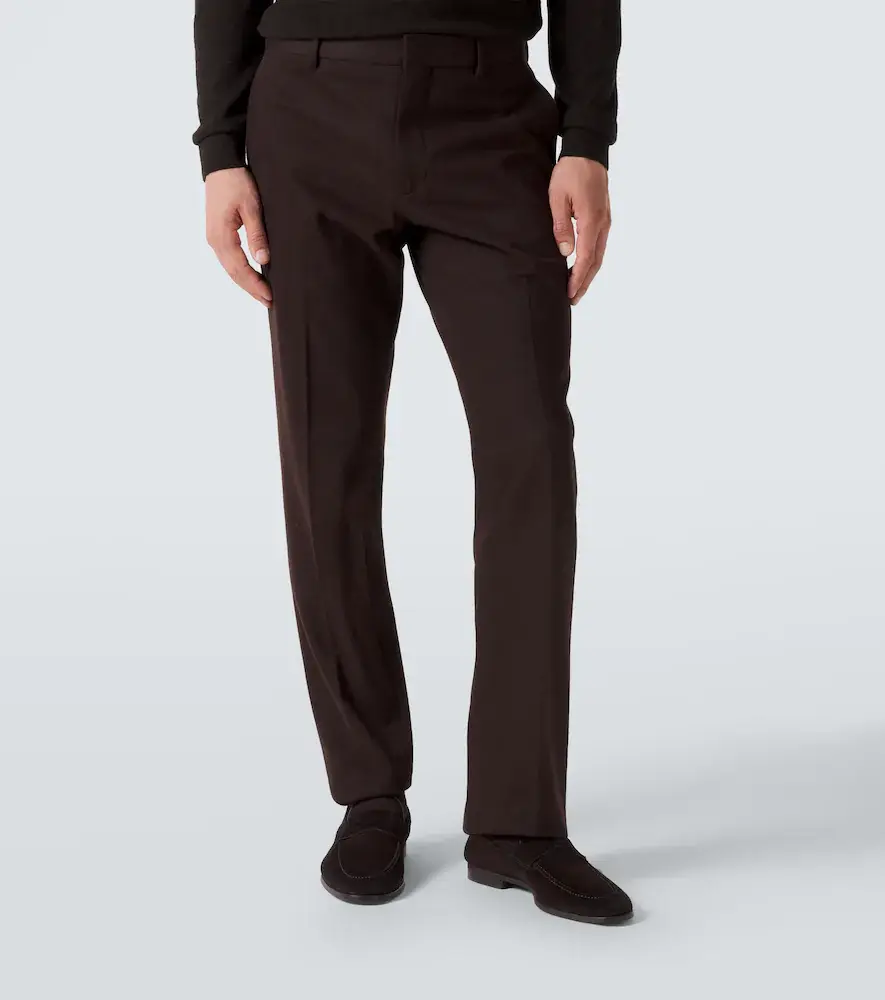 Zegna Cotton and cashmere slim pants | Thumbnail 4 Zegna Cotton and cashmere slim pants | Thumbnail 4