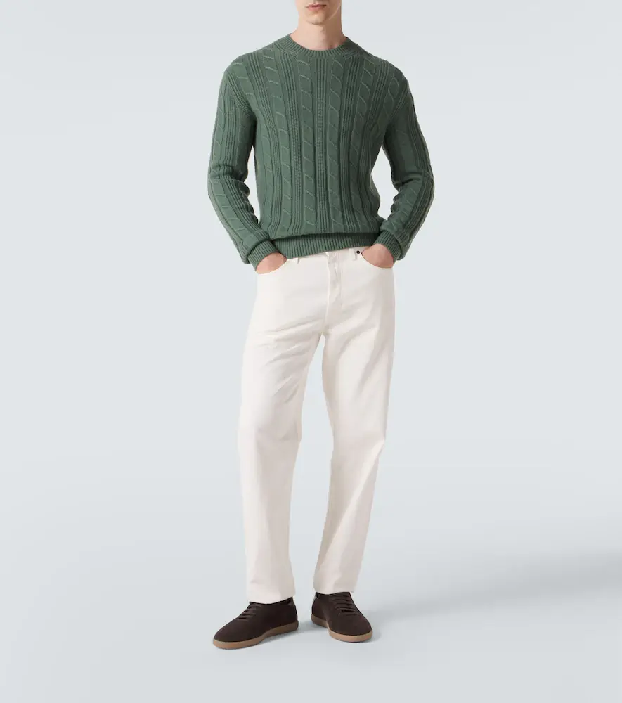 Zegna Cable-knit cashmere sweater | Thumbnail 4 Zegna Cable-knit cashmere sweater | Thumbnail 4