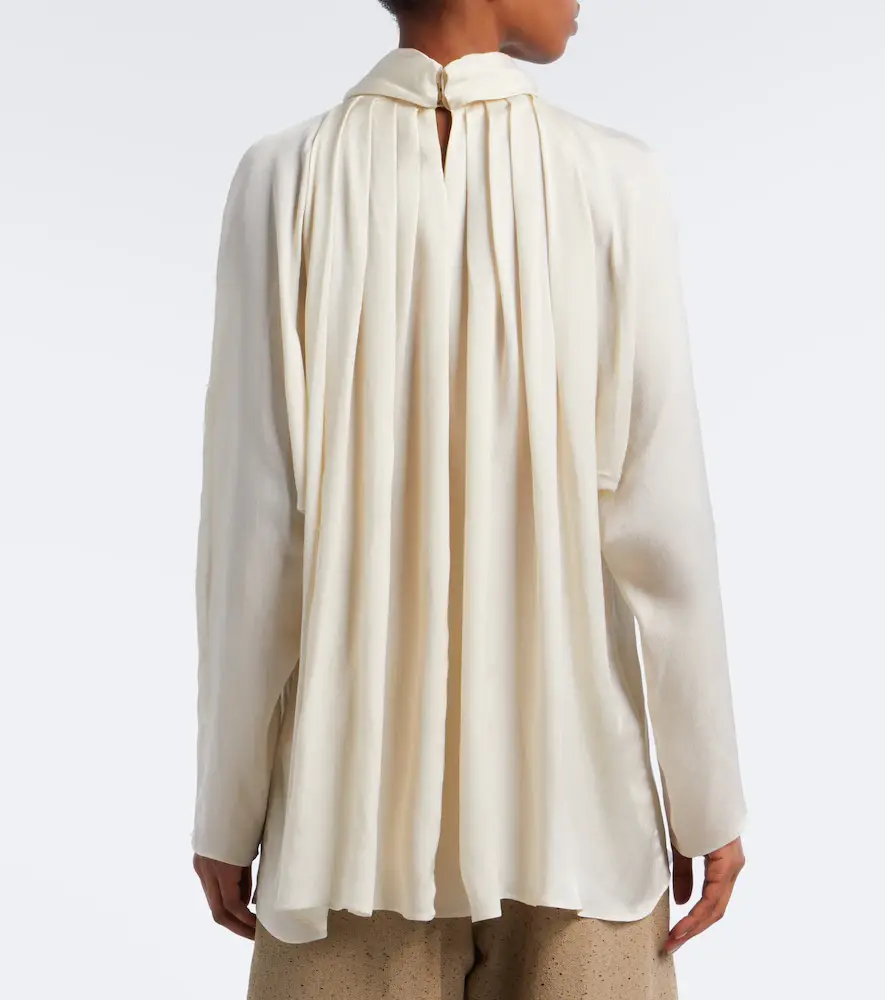 AGNONA Draped satin blouse | Thumbnail 2 AGNONA Draped satin blouse | Thumbnail 2