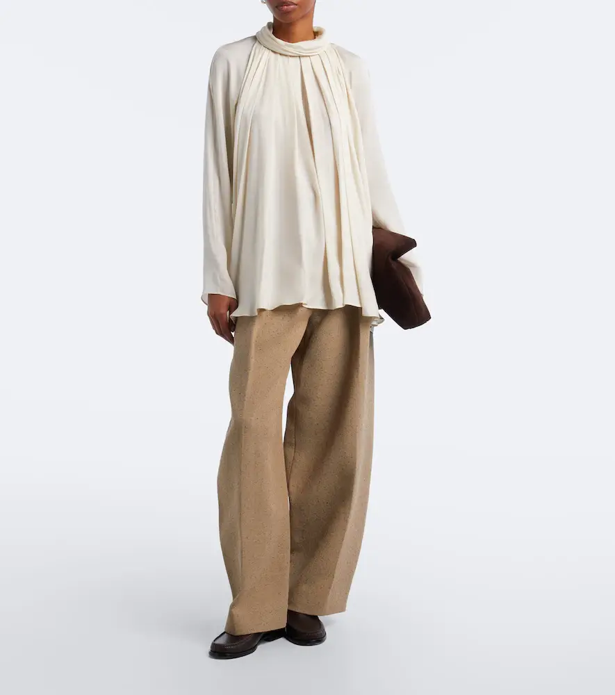 AGNONA Draped satin blouse | Thumbnail 4 AGNONA Draped satin blouse | Thumbnail 4