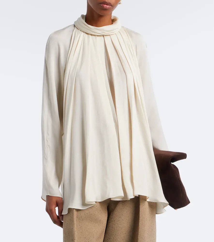 AGNONA Draped satin blouse | Thumbnail 6 AGNONA Draped satin blouse | Thumbnail 6