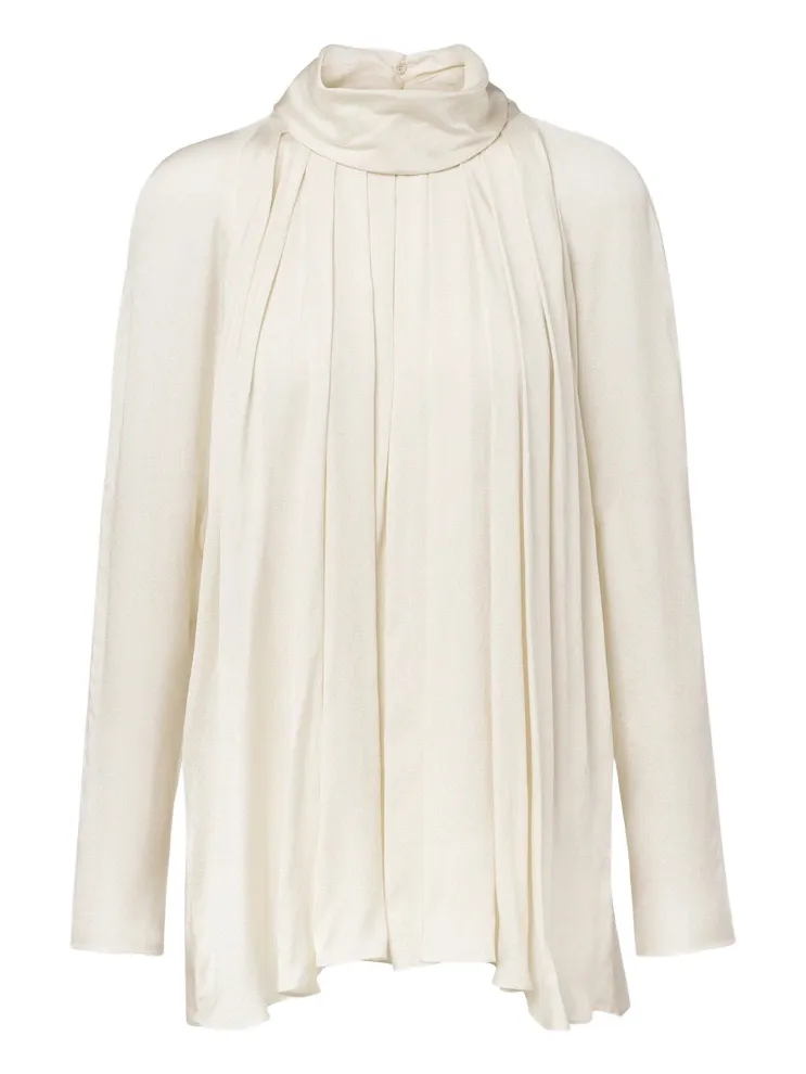 AGNONA Draped satin blouse