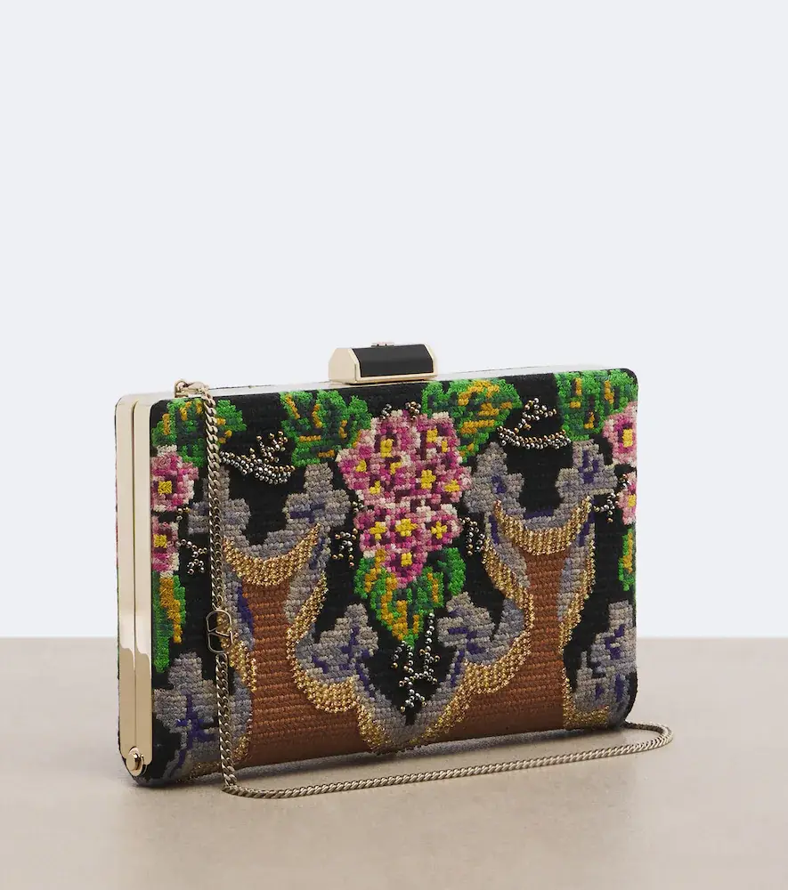 Valentino Garavani Berthe embellished jacquard clutch | Thumbnail 3 Valentino Garavani Berthe embellished jacquard clutch | Thumbnail 3