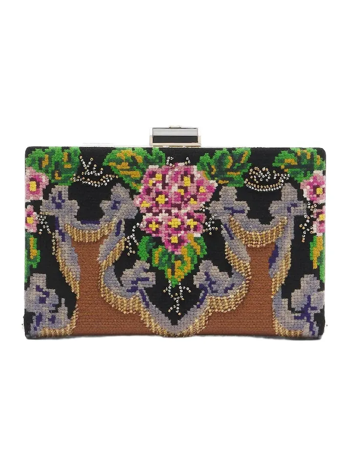 Berthe embellished jacquard clutch Berthe embellished jacquard clutch