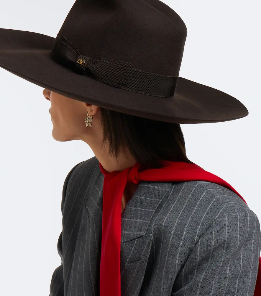 Valentino Garavani VLogo cashmere felt fedora | Thumbnail 4 Valentino Garavani VLogo cashmere felt fedora | Thumbnail 4