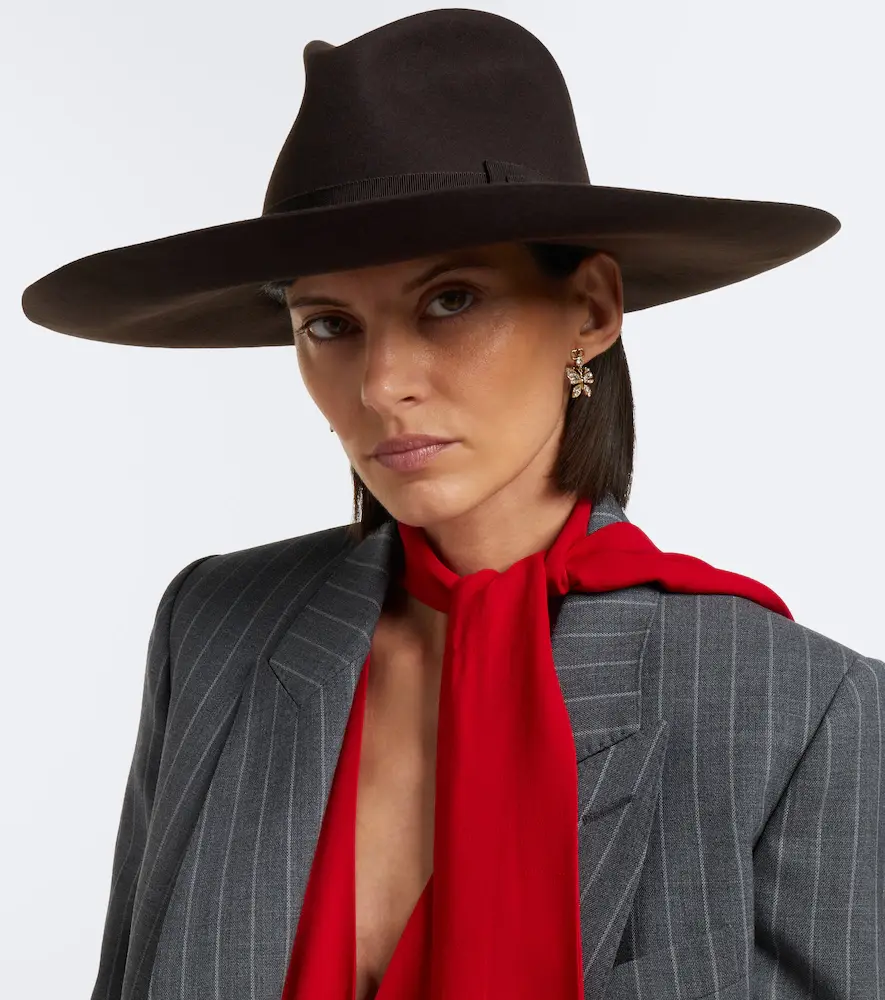 Valentino Garavani VLogo cashmere felt fedora | Thumbnail 5 Valentino Garavani VLogo cashmere felt fedora | Thumbnail 5