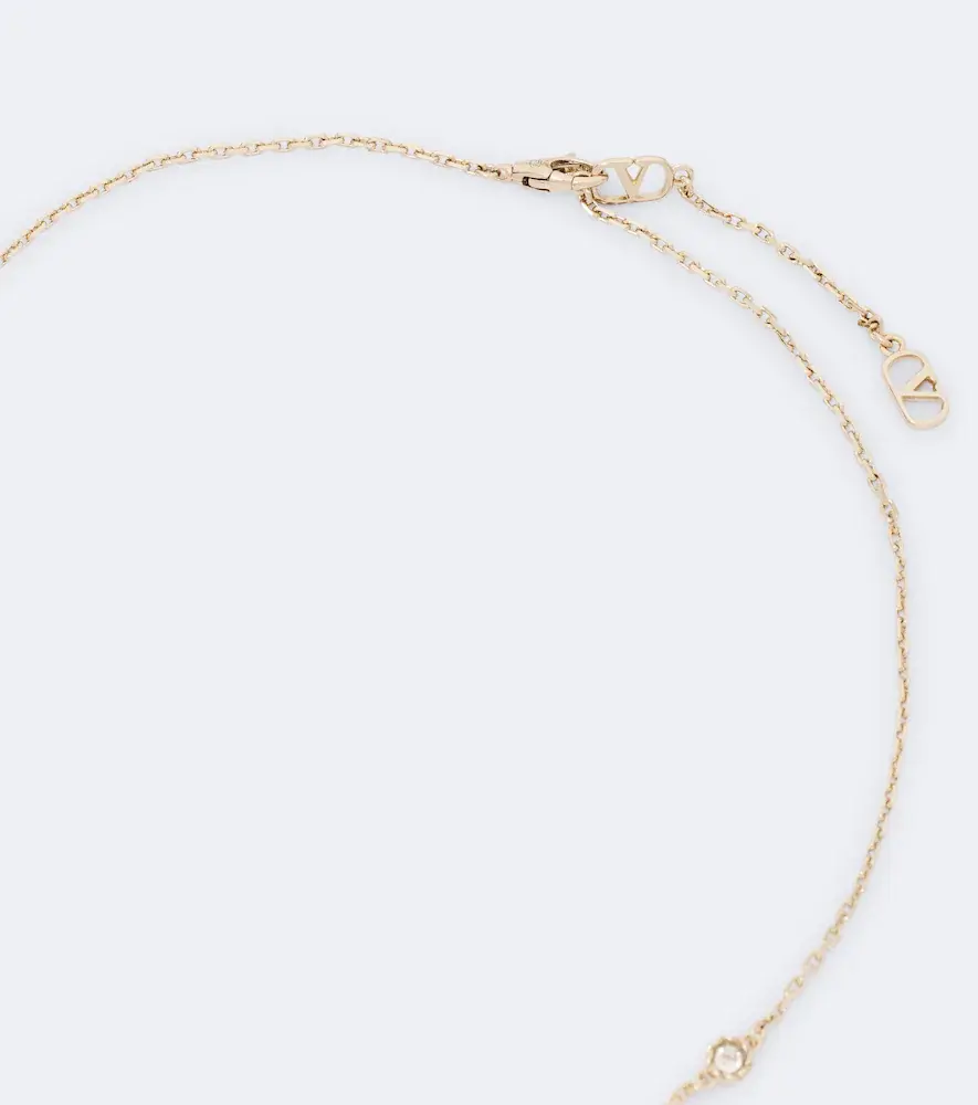 Valentino Garavani Flutterby VLogo embellished necklace | Thumbnail 3