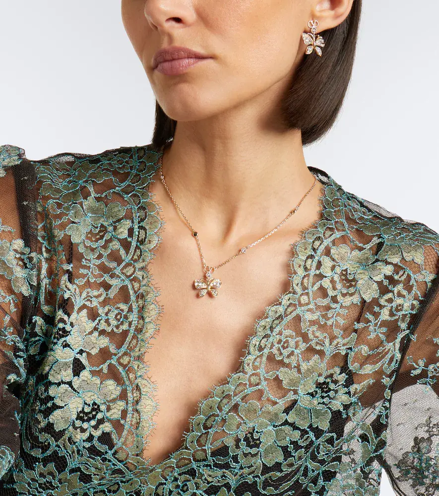 Valentino Garavani Flutterby VLogo embellished necklace | Thumbnail 5