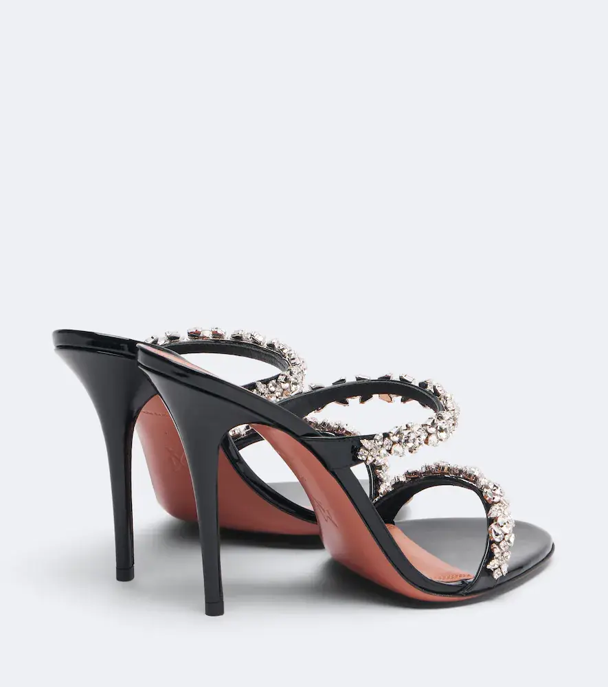 Amina Muaddi Elizabeth embellished leather mules | Thumbnail 3 Amina Muaddi Elizabeth embellished leather mules | Thumbnail 3